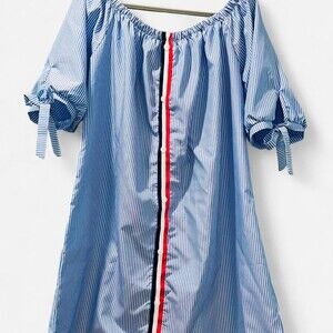 Off The Shoulder Red White Blue XXL Dress